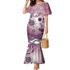 Manly Warringah Sea Eagles Rugby Mermaid Dress Australian Aboriginal Dot Painting Style