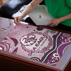 Manly Warringah Sea Eagles Rugby Puzzle Australian Aboriginal Dot Painting Style