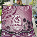 Manly Warringah Sea Eagles Rugby Quilt Australian Aboriginal Dot Painting Style