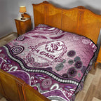 Manly Warringah Sea Eagles Rugby Quilt Australian Aboriginal Dot Painting Style
