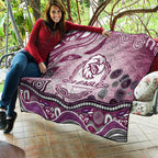Manly Warringah Sea Eagles Rugby Quilt Australian Aboriginal Dot Painting Style