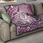 Manly Warringah Sea Eagles Rugby Quilt Australian Aboriginal Dot Painting Style