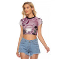 Manly Warringah Sea Eagles Rugby Raglan Cropped T Shirt Australian Aboriginal Dot Painting Style