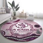 Manly Warringah Sea Eagles Rugby Round Carpet Australian Aboriginal Dot Painting Style