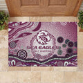 Manly Warringah Sea Eagles Rugby Rubber Doormat Australian Aboriginal Dot Painting Style