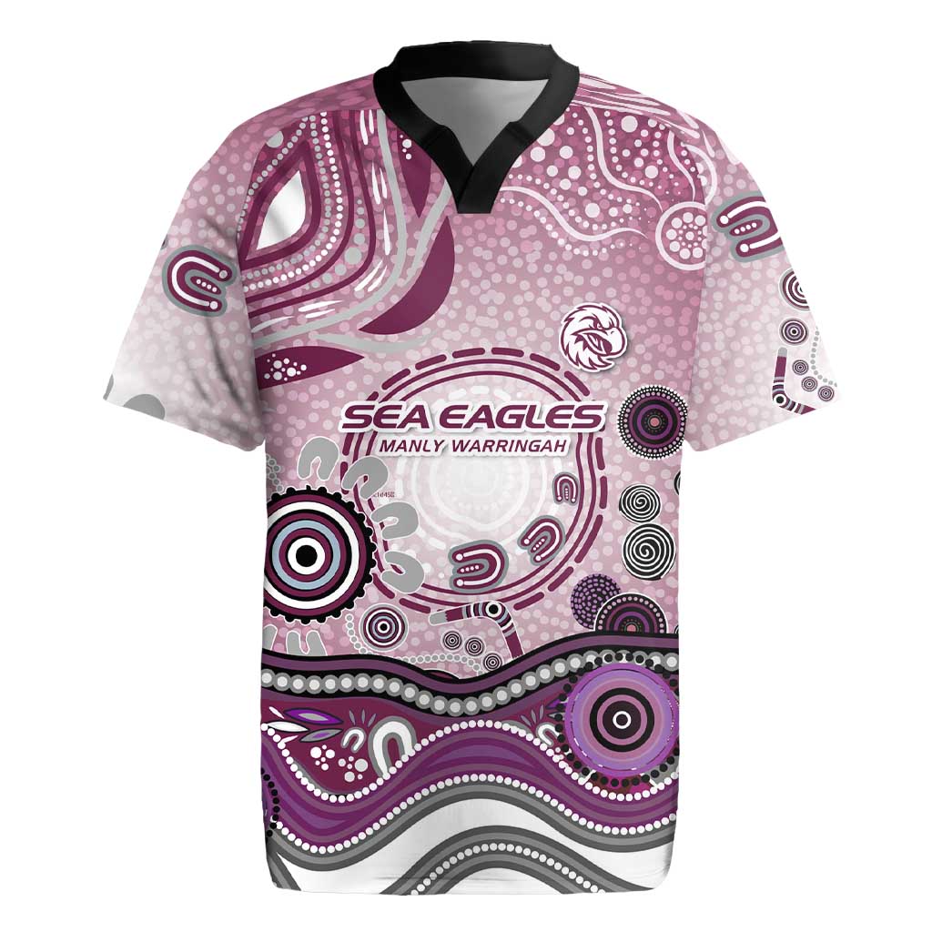 Manly Warringah Sea Eagles Rugby Rugby Jersey Australian Aboriginal Dot Painting Style