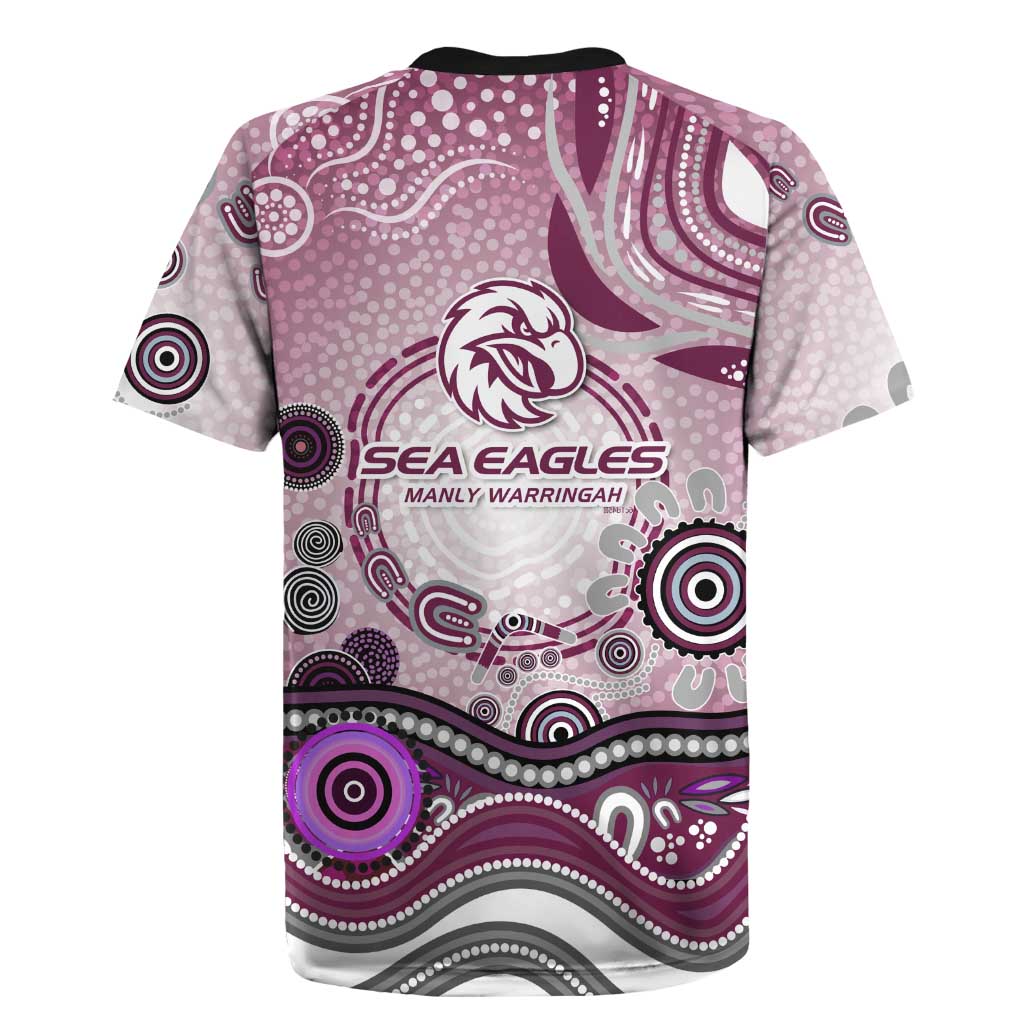 Manly Warringah Sea Eagles Rugby Rugby Jersey Australian Aboriginal Dot Painting Style
