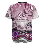 Manly Warringah Sea Eagles Rugby Rugby Jersey Australian Aboriginal Dot Painting Style