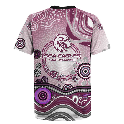 Manly Warringah Sea Eagles Rugby Rugby Jersey Australian Aboriginal Dot Painting Style