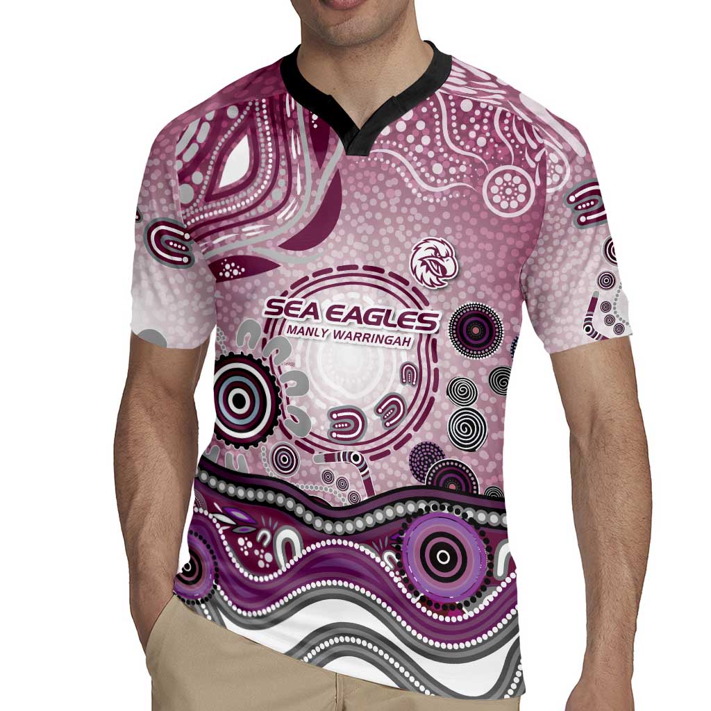 Manly Warringah Sea Eagles Rugby Rugby Jersey Australian Aboriginal Dot Painting Style