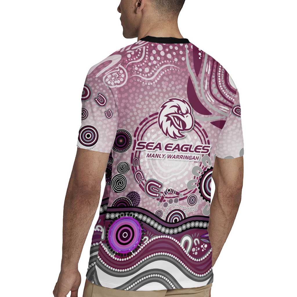 Manly Warringah Sea Eagles Rugby Rugby Jersey Australian Aboriginal Dot Painting Style