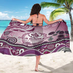 Manly Warringah Sea Eagles Rugby Sarong Australian Aboriginal Dot Painting Style