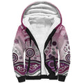 Manly Warringah Sea Eagles Rugby Sherpa Hoodie Australian Aboriginal Dot Painting Style