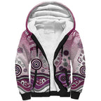 Manly Warringah Sea Eagles Rugby Sherpa Hoodie Australian Aboriginal Dot Painting Style