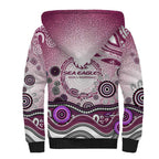 Manly Warringah Sea Eagles Rugby Sherpa Hoodie Australian Aboriginal Dot Painting Style