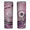Manly Warringah Sea Eagles Rugby Skinny Tumbler Australian Aboriginal Dot Painting Style