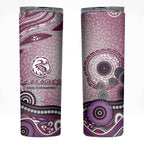 Manly Warringah Sea Eagles Rugby Skinny Tumbler Australian Aboriginal Dot Painting Style