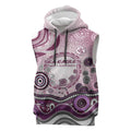 Manly Warringah Sea Eagles Rugby Sleeveless Hoodie Australian Aboriginal Dot Painting Style