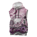 Manly Warringah Sea Eagles Rugby Sleeveless Hoodie Australian Aboriginal Dot Painting Style