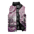 Manly Warringah Sea Eagles Rugby Sleeveless Puffer Jacket Australian Aboriginal Dot Painting Style