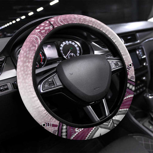 Manly Warringah Sea Eagles Rugby Steering Wheel Cover Australian Aboriginal Dot Painting Style