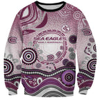 Manly Warringah Sea Eagles Rugby Sweatshirt Australian Aboriginal Dot Painting Style
