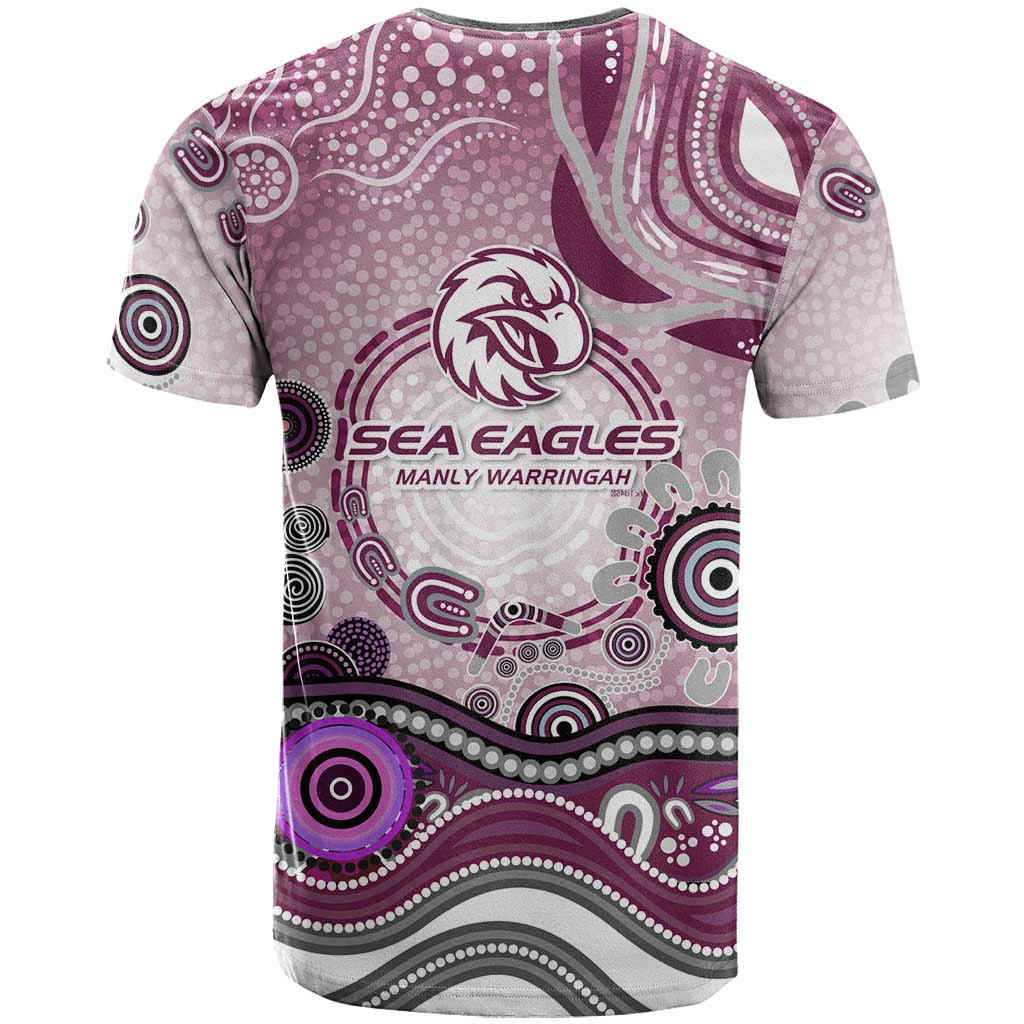 Manly Warringah Sea Eagles Rugby T Shirt Australian Aboriginal Dot Painting Style