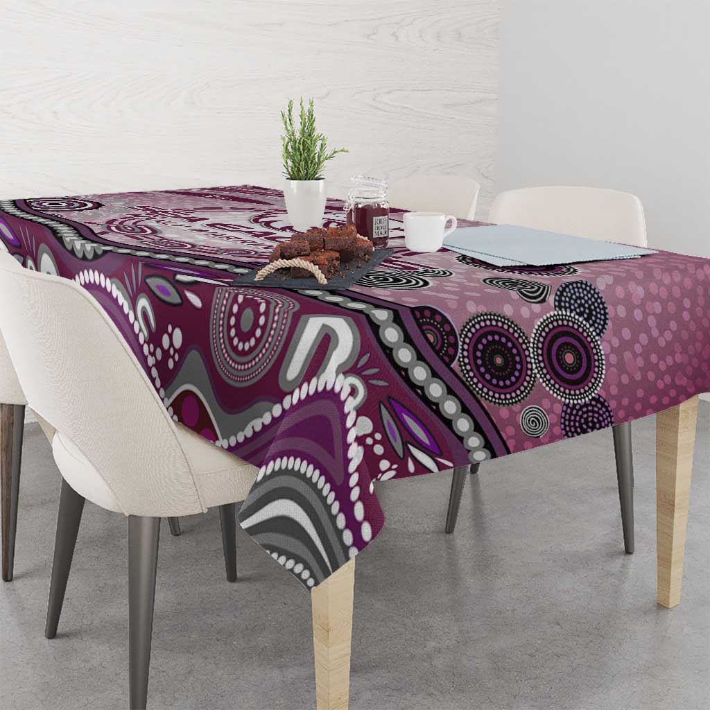 Manly Warringah Sea Eagles Rugby Tablecloth Australian Aboriginal Dot Painting Style