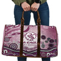 Manly Warringah Sea Eagles Rugby Travel Bag Australian Aboriginal Dot Painting Style