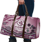 Manly Warringah Sea Eagles Rugby Travel Bag Australian Aboriginal Dot Painting Style