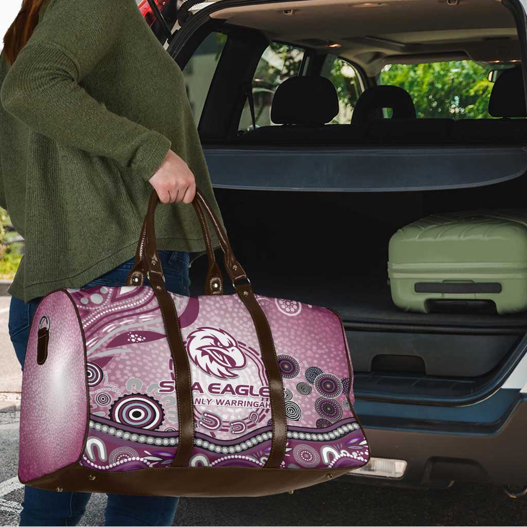 Manly Warringah Sea Eagles Rugby Travel Bag Australian Aboriginal Dot Painting Style