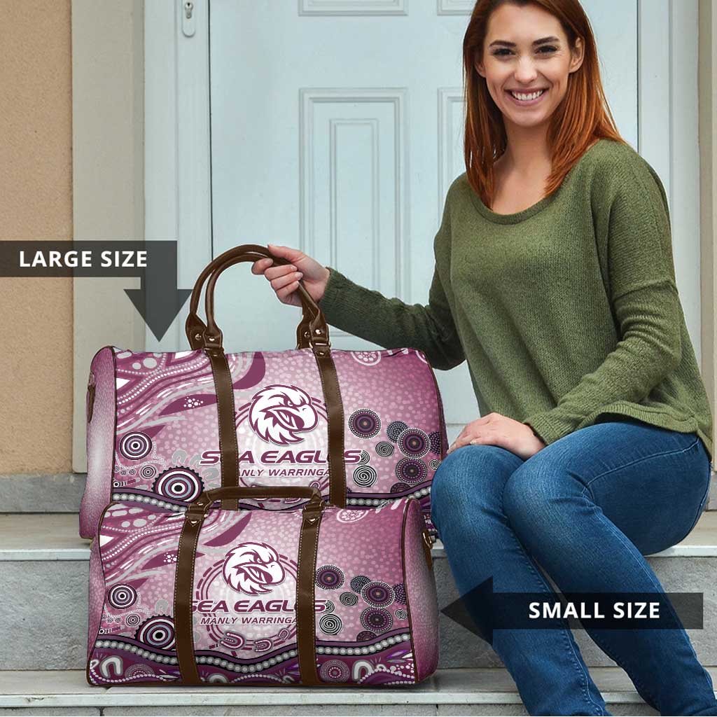 Manly Warringah Sea Eagles Rugby Travel Bag Australian Aboriginal Dot Painting Style
