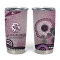 Manly Warringah Sea Eagles Rugby Tumbler Cup Australian Aboriginal Dot Painting Style