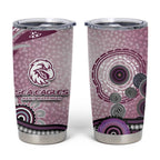 Manly Warringah Sea Eagles Rugby Tumbler Cup Australian Aboriginal Dot Painting Style
