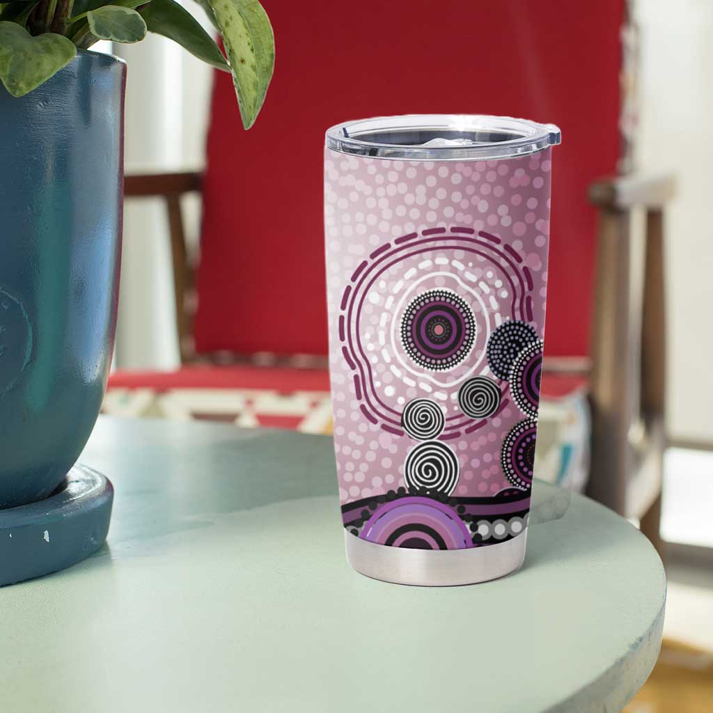 Manly Warringah Sea Eagles Rugby Tumbler Cup Australian Aboriginal Dot Painting Style