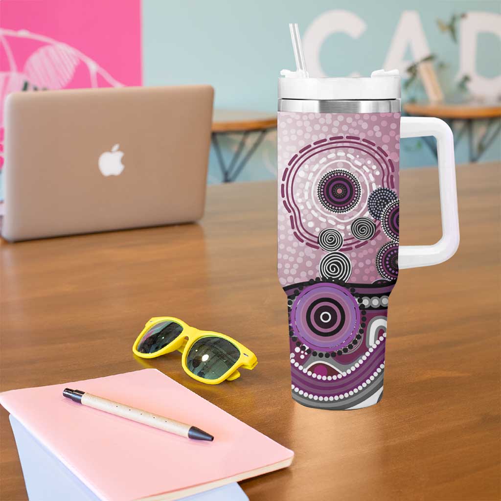 Manly Warringah Sea Eagles Rugby Tumbler With Handle Australian Aboriginal Dot Painting Style