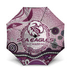 Manly Warringah Sea Eagles Rugby Umbrella Australian Aboriginal Dot Painting Style