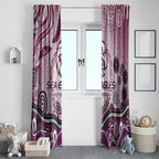 Manly Warringah Sea Eagles Rugby Window Curtain Australian Aboriginal Dot Painting Style