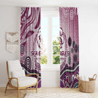 Manly Warringah Sea Eagles Rugby Window Curtain Australian Aboriginal Dot Painting Style