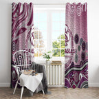 Manly Warringah Sea Eagles Rugby Window Curtain Australian Aboriginal Dot Painting Style