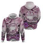 Manly Warringah Sea Eagles Rugby Zip Hoodie Australian Aboriginal Dot Painting Style