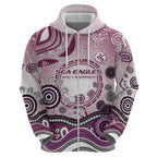 Manly Warringah Sea Eagles Rugby Zip Hoodie Australian Aboriginal Dot Painting Style