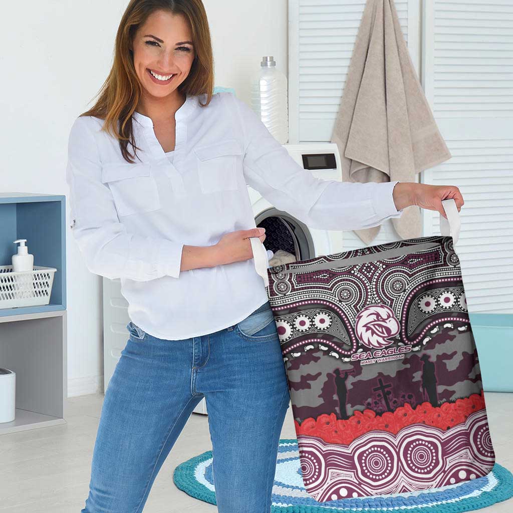ANZAC Day Manly Warringah Sea Eagles Laundry Basket Military Memorial Aboriginal Indigenous Art
