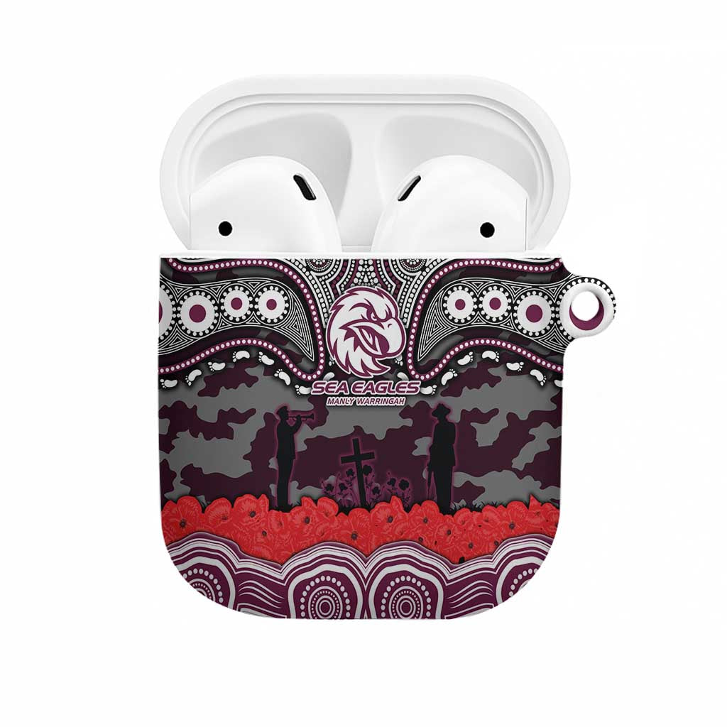 ANZAC Day Manly Warringah Sea Eagles AirPods Case Military Memorial Aboriginal Indigenous Art