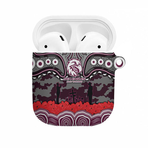 ANZAC Day Manly Warringah Sea Eagles AirPods Case Military Memorial Aboriginal Indigenous Art