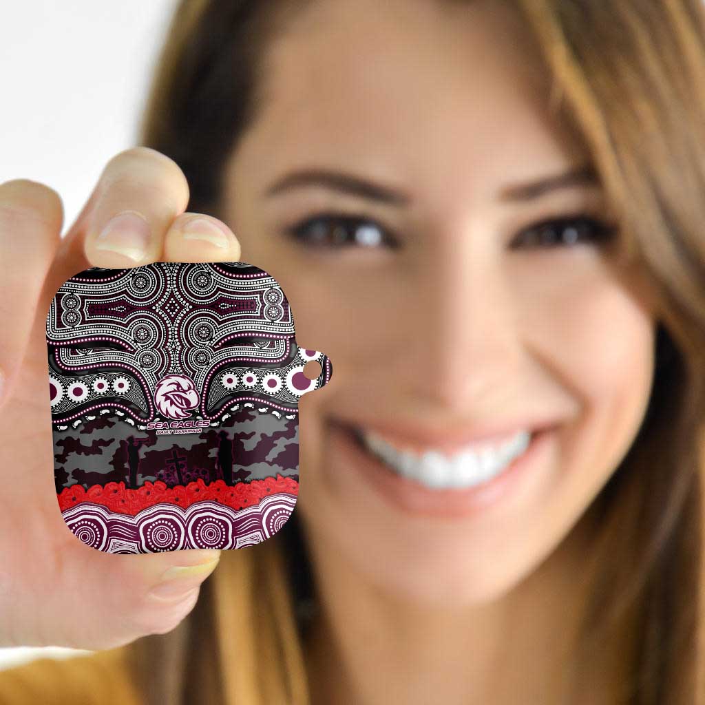 ANZAC Day Manly Warringah Sea Eagles AirPods Case Military Memorial Aboriginal Indigenous Art