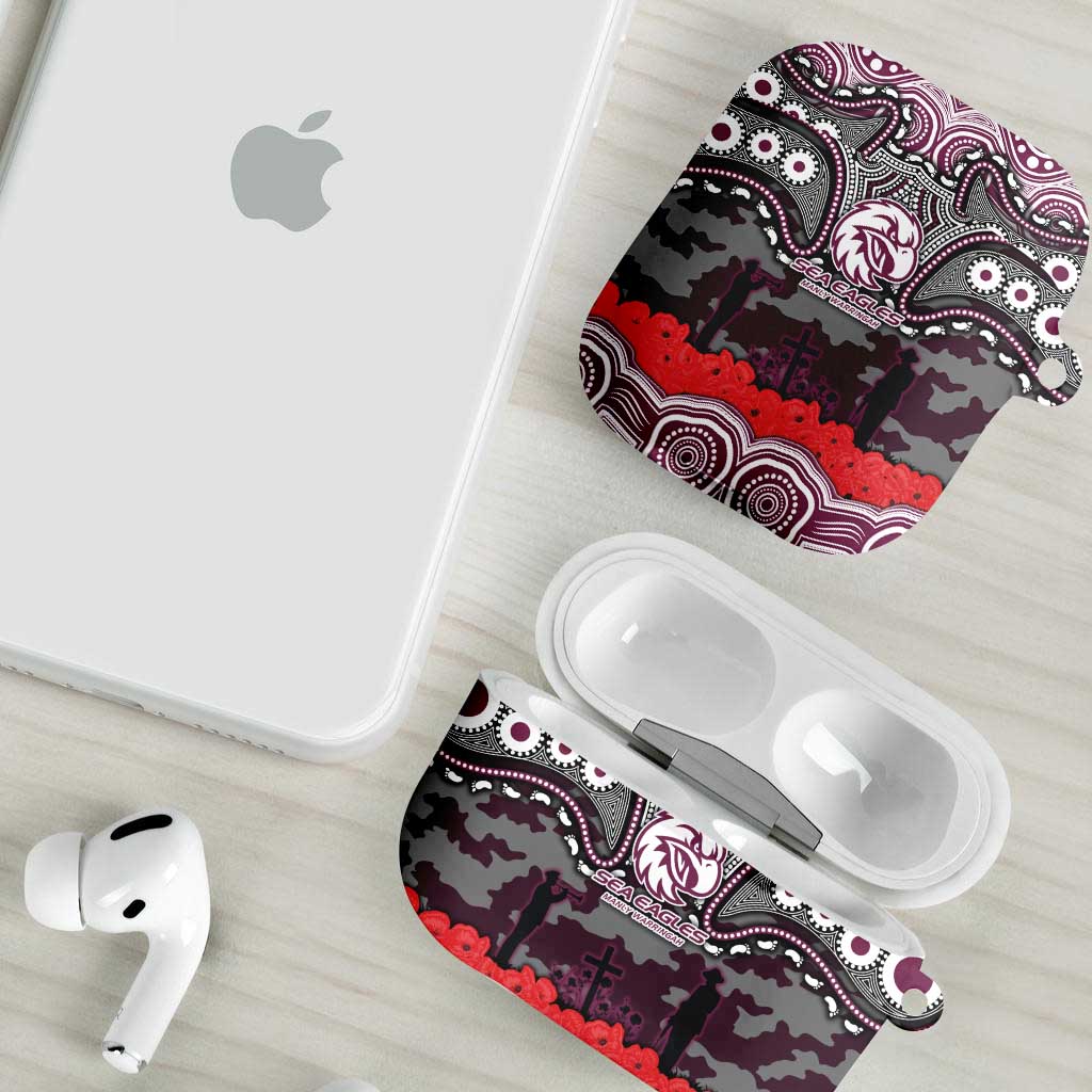 ANZAC Day Manly Warringah Sea Eagles AirPods Case Military Memorial Aboriginal Indigenous Art
