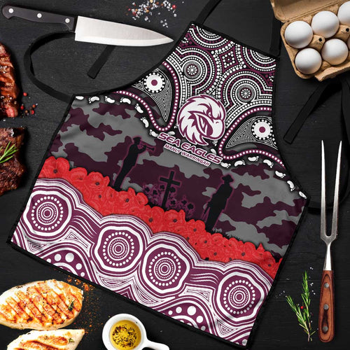 ANZAC Day Manly Warringah Sea Eagles Apron Military Memorial Aboriginal Indigenous Art