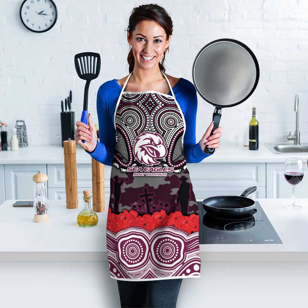 ANZAC Day Manly Warringah Sea Eagles Apron Military Memorial Aboriginal Indigenous Art