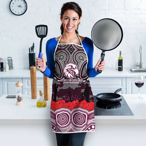ANZAC Day Manly Warringah Sea Eagles Apron Military Memorial Aboriginal Indigenous Art